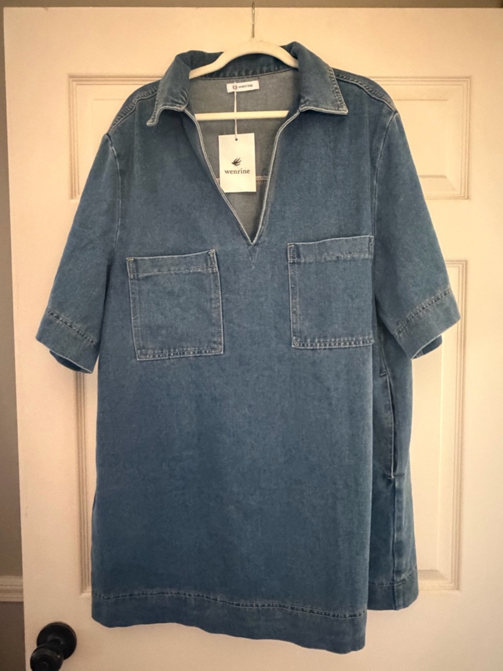 Wenrine Denim Dress Plus